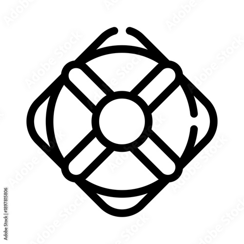 life buoy line icon