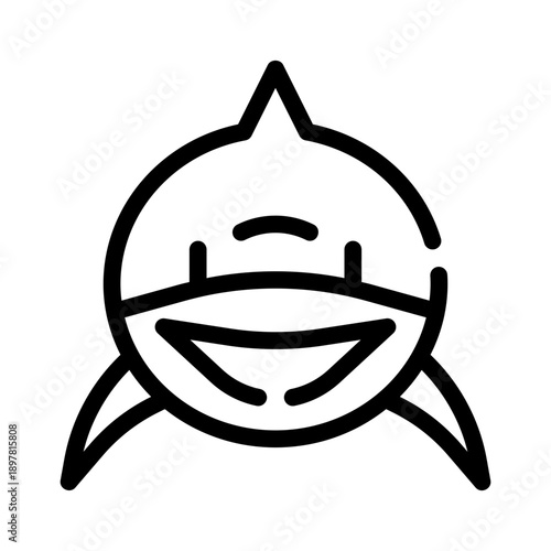 shark line icon