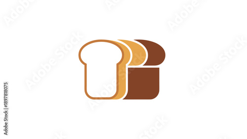 Three Slices of Bread Icon Representing Variety