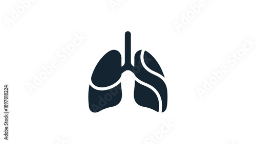 Human Lungs Respiratory Organ Icon