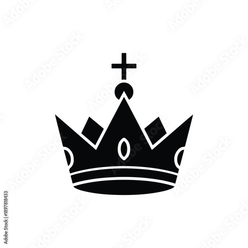 vector illustration of a golden crown icon