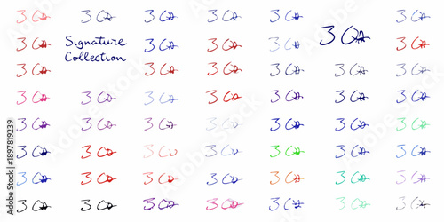 Handwritten 36 signatures and signature collection text on white background