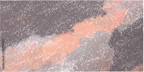 Abstract watercolor wash with shades of gray pink and purple