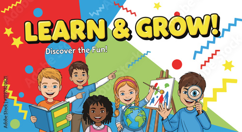 Children learning and growing with art and education supplies