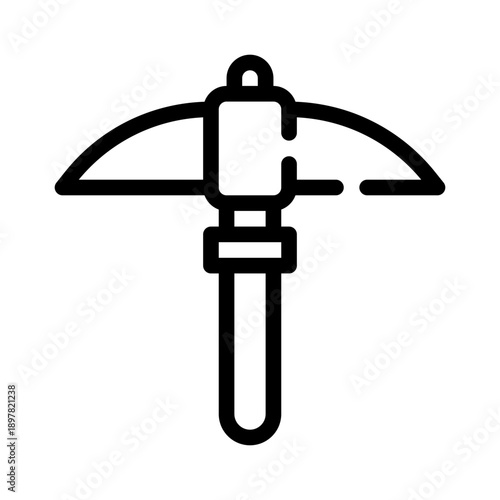 pickaxe line icon