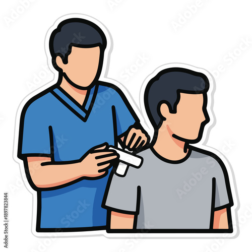 A man getting a haircut