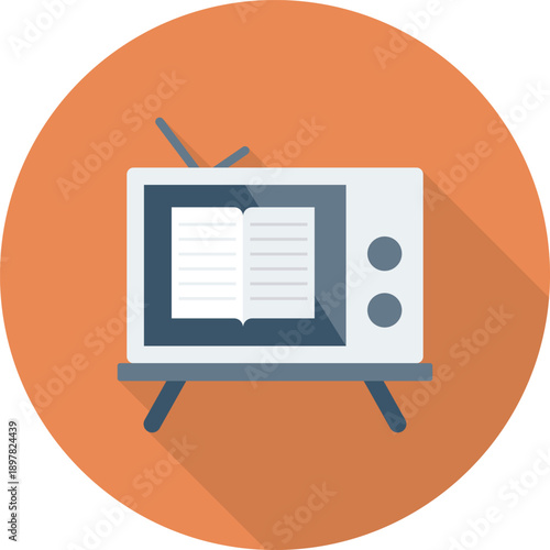 Television vector icon. Can be used for printing