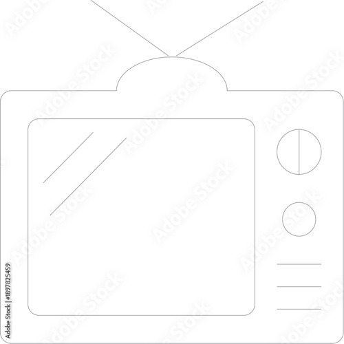 Television vector icon. Can be used for printing