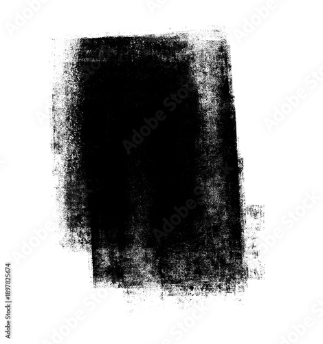 Fényképezés Grunge rolled ink stamp textures handmade with brayer