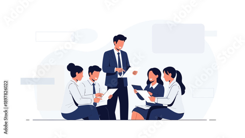 Business Team Meeting, Collaboration, Presentation, Diverse Group