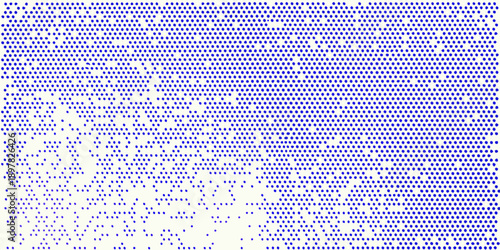 Abstract blue dotted pattern filling the frame with a textured effect