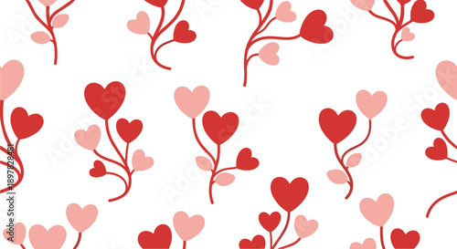 Floral Hearts: A delicate pattern of heart-shaped blooms and intertwined stems, creating a charming and romantic design.