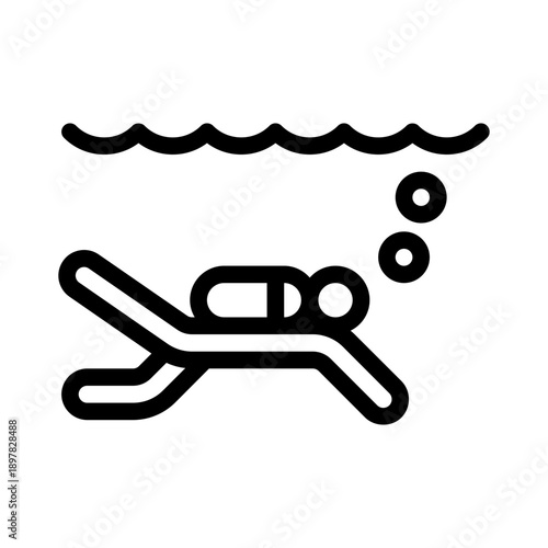 diving line icon