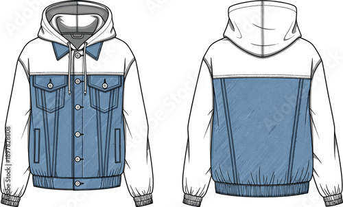 Digital artificial intelligence concept with robotic arm, futuristic neural network technology, machine learning data processing, and human robot collaboration flat vector illustration,