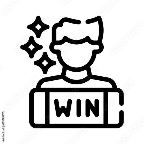 lottery winner line icon