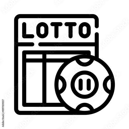 lotto draw line icon