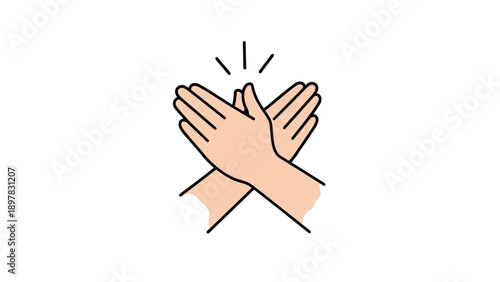 Two hands crossing and highfiving in a celebration gesture, ideal for concepts of agreement, partnership, success, and positive interaction in various graphic projects