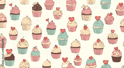 Colorful cupcakes with creative toppings.