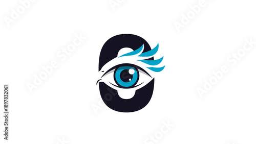 Letter O Eye Logo with Wings - Modern Vision Concept