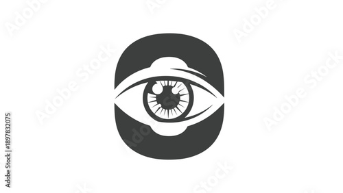Stylized Eye Vision Logo Icon Design