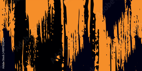 orange black brush Car sticker wrap pattern banner. background.