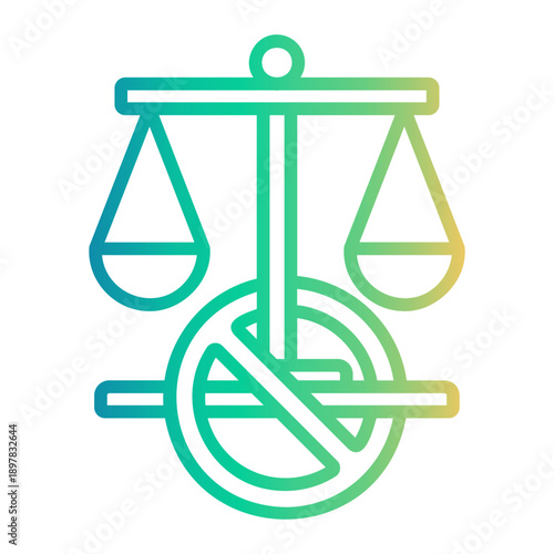 rule Line Gradient Icon