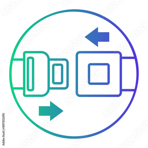 rule Line Gradient Icon