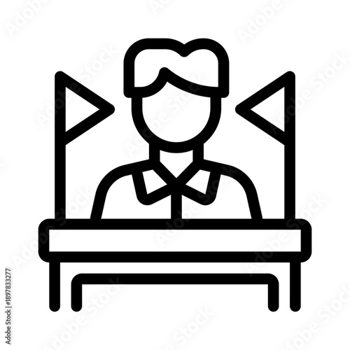 courtroom line icon