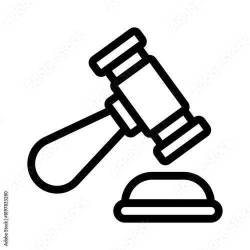 gavel line icon