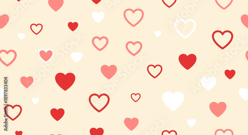 Valentine's Day heart pattern background design.
