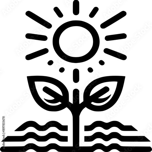 Growing Sunflower: A vibrant sunflower in full bloom, basking in the sun's radiant embrace.