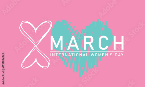 International Women's Day Vector Illustration on March 8 to Celebrate for Freedom of Women Background