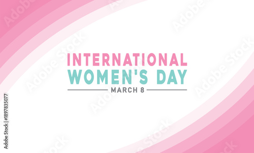 International Women's Day Vector Illustration on March 8 to Celebrate for Freedom of Women Background