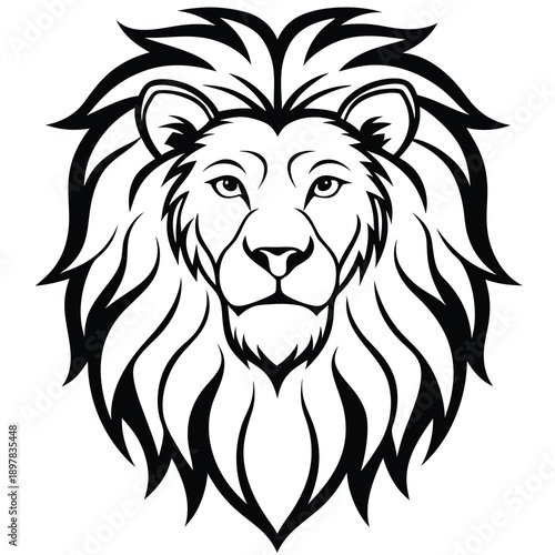 A blurry black and white image of a lions face with a crown on its head