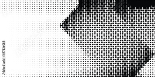 Vector retro grunge sound wave pattern. Audio equalizer halftone design with pulse effect