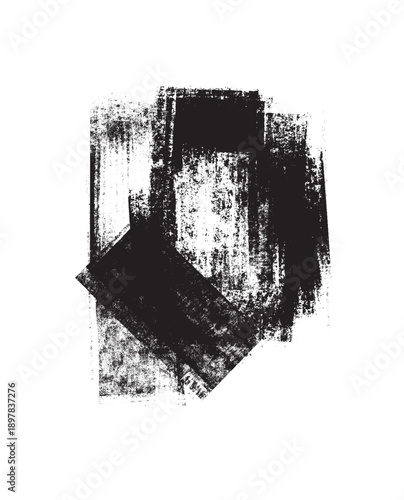 Grunge rolled ink stamp textures handmade with brayer. Letterpress vintage rough irregular rectangle vertical backgrounds Linocut relief printing shapes illustration transparent backdrop