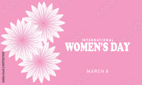 International Women's Day Vector Illustration on March 8 to Celebrate for Freedom of Women Background