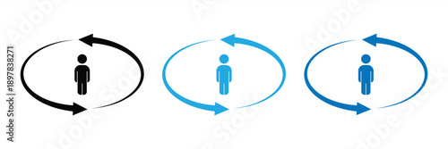 Collection of Street View icons in various styles. Vector illustration