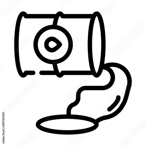 oil spill Line Icon