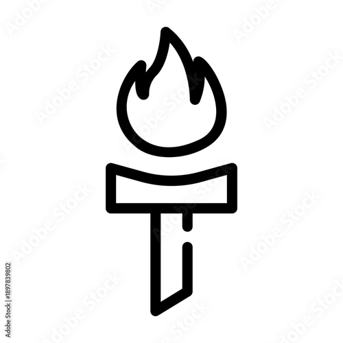 flare stack Line Icon