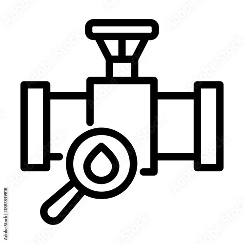 gas pipe Line Icon