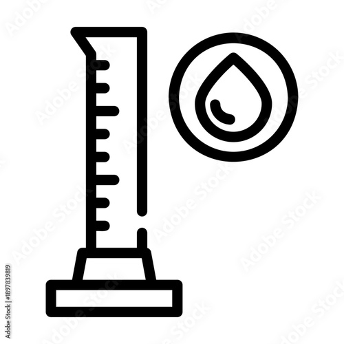 graduated flask Line Icon