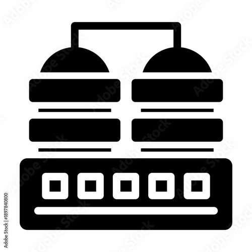 oil refinery Solid icon