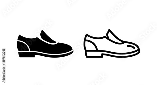 Elegant Dress Shoe Icon: Men's Formal Footwear, Professional Style, and Classic Apparel