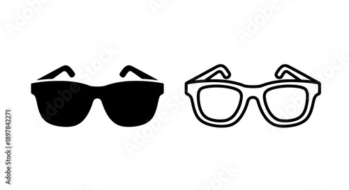 Fashionable Sunglasses Icon: Eye Protection, Summer Style, Vacation, and Trendy Accessory