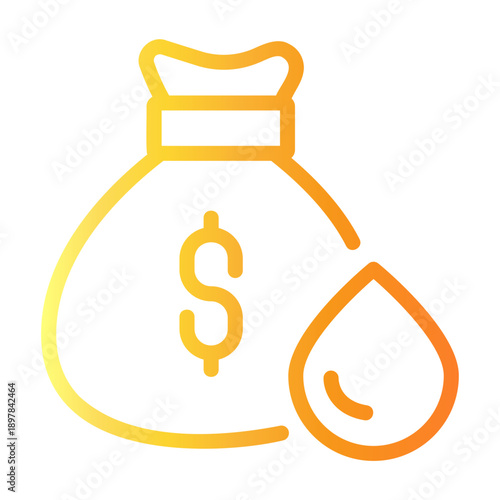 oil business Line Gradient Icon