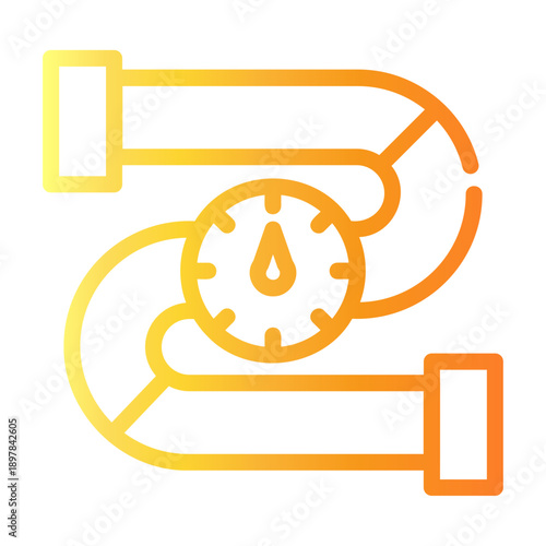 pipeline Line Gradient Icon