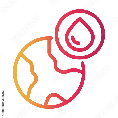 crude oil Line Gradient Icon