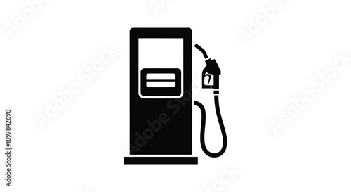 A simple black and white icon depicts a gas pump commonly found at fueling stations and service areas
