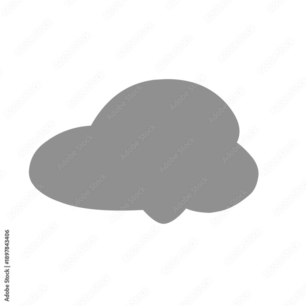 Obraz premium Grey Cloud doodle 